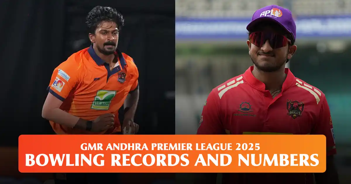 GMR Andhra Premier League 2025 bowling records and numbers